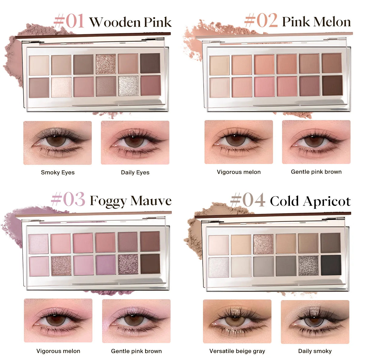 Mỹ Phẩm JOOCYEE - Bảng Màu Mắt 12 Ô Rực Rỡ - Daisan Mart