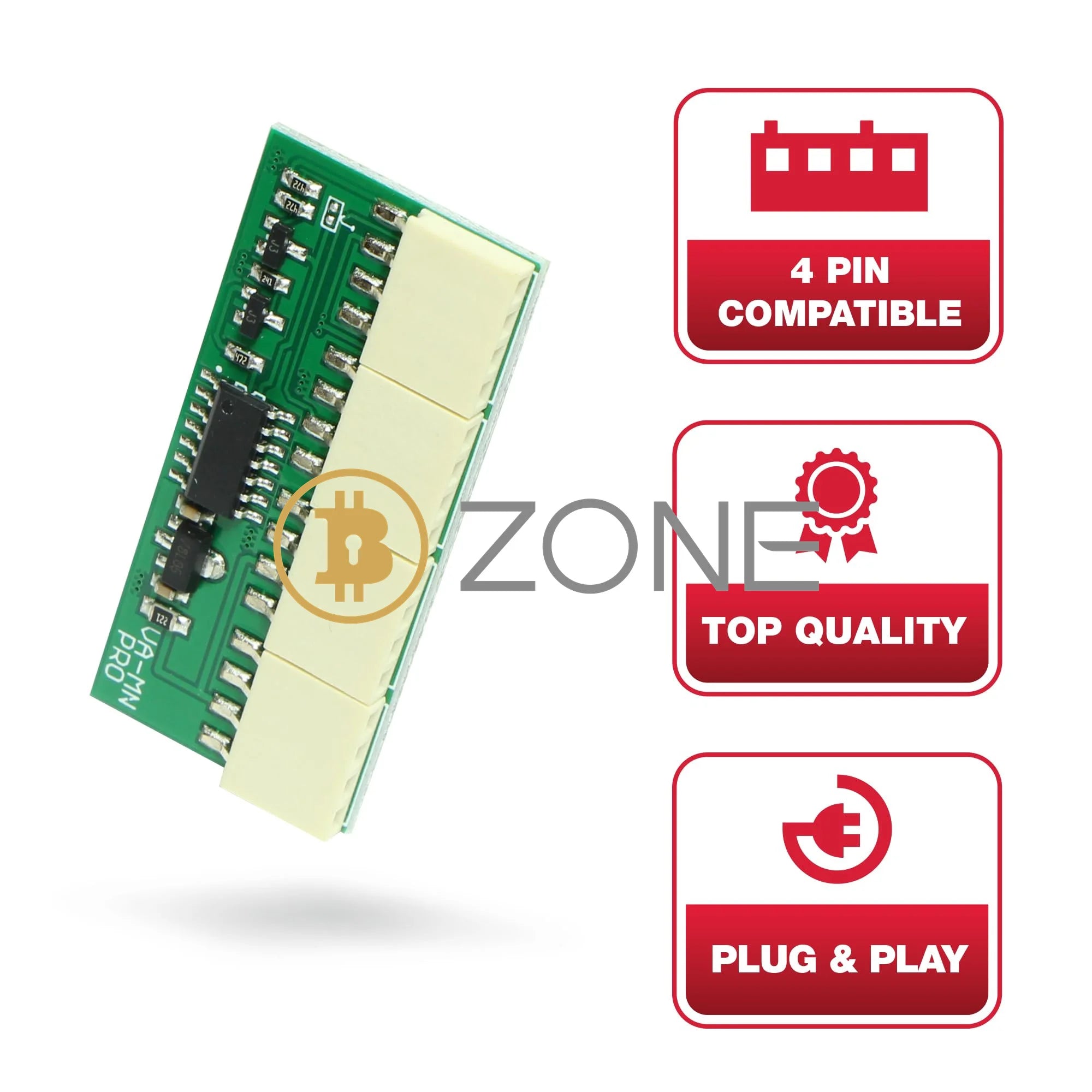 Bitmain Cooling Fan Simulator Emulator - Plug &amp; Play 4 Pin Fan Spoofer for Antminer S19 S19jpro S19xp L7 D7 K7 KA3 Z15 AND More