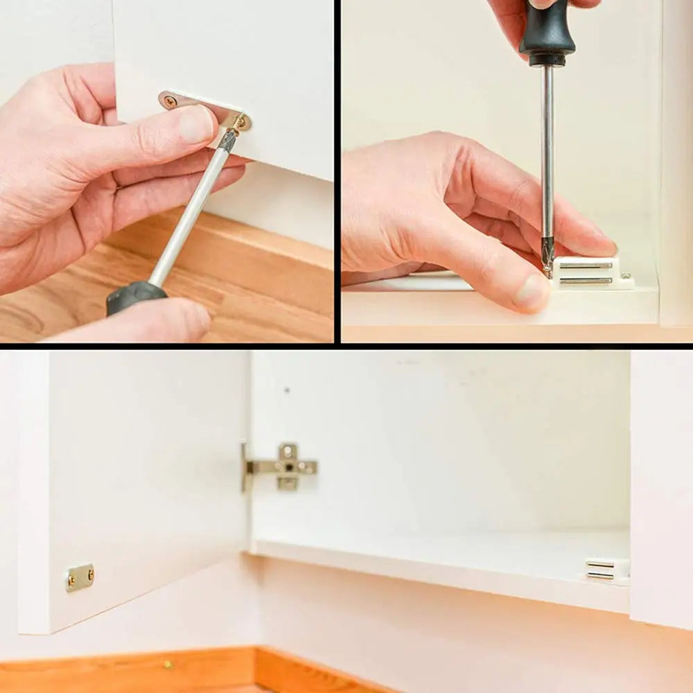 12 super strong white kitchen cabinet door magnetic latches