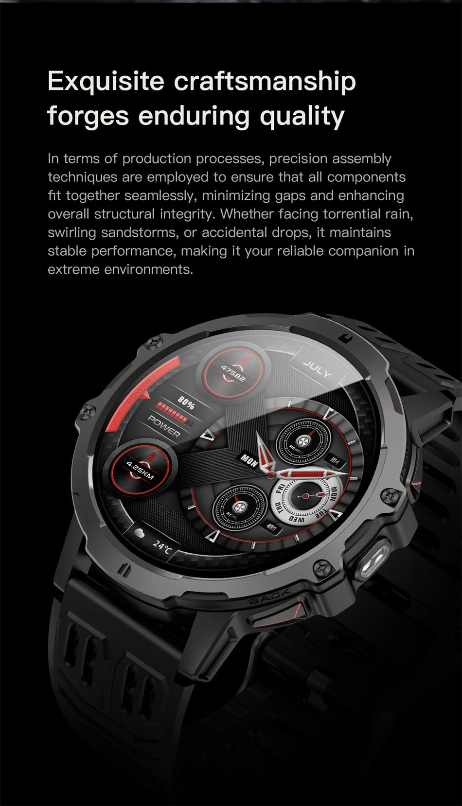 Đồng Hồ Thông Minh AMOLED GPS Sức Khỏe IP68 1.7