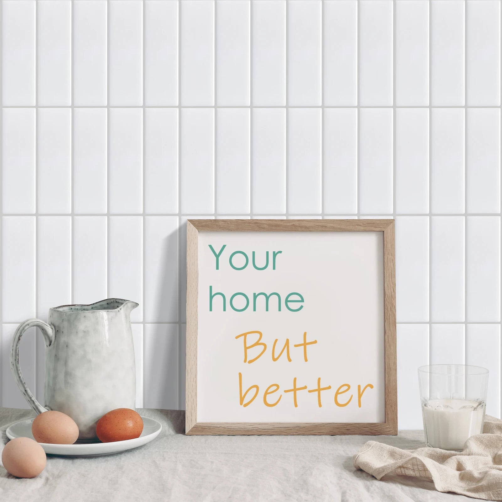 Peel and Stick Tiles Vinyl Wallpaper Self Adhesive Waterproof Wall Stickers for Home Decoration