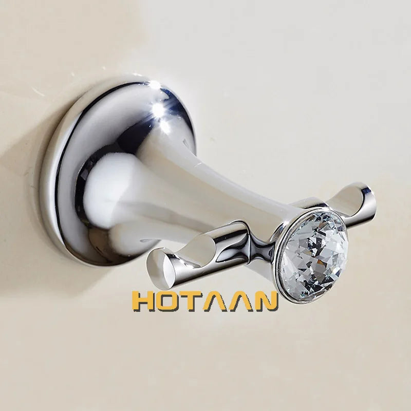 Stainless Steel Chrome Plated Bathroom Hardware Set Towel Rack Toilet Paper Holder Towel Bar Hook Bathroom Accessories Set