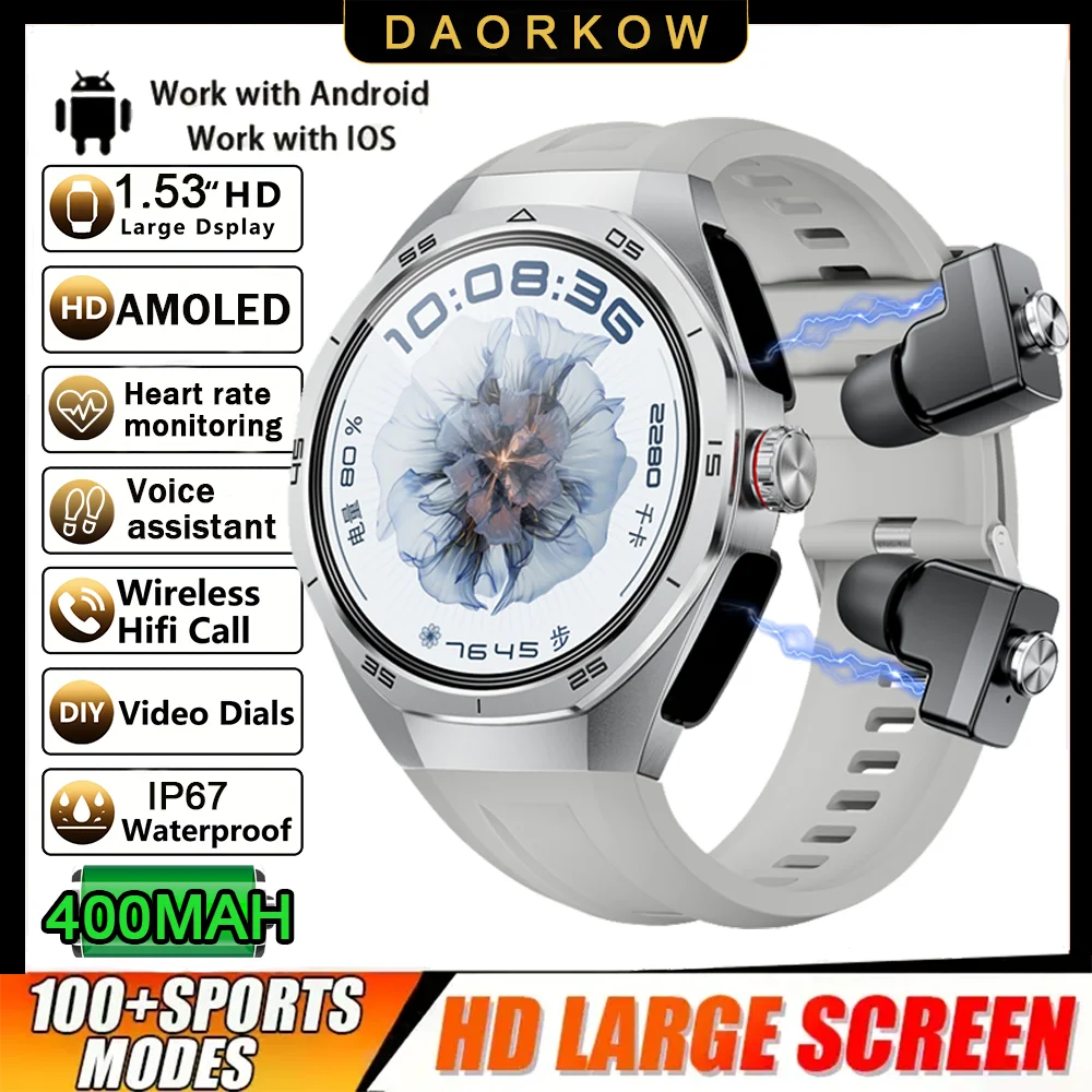 Đồng Hồ Thông Minh TWS 2in1 Chống Nước IP67 Bluetooth