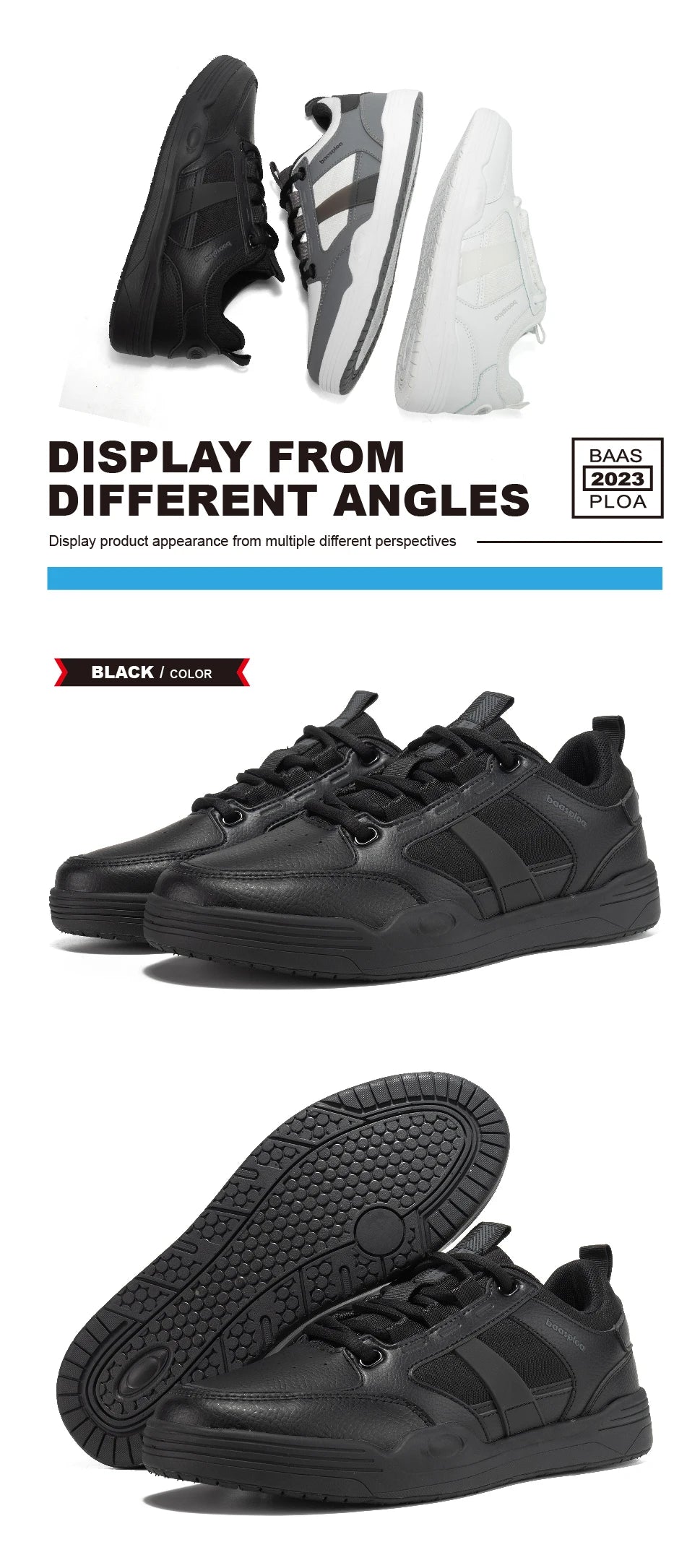 Giày Trượt Ván Nam Baasploa - Thời Trang, Nhẹ, Chống Trơn