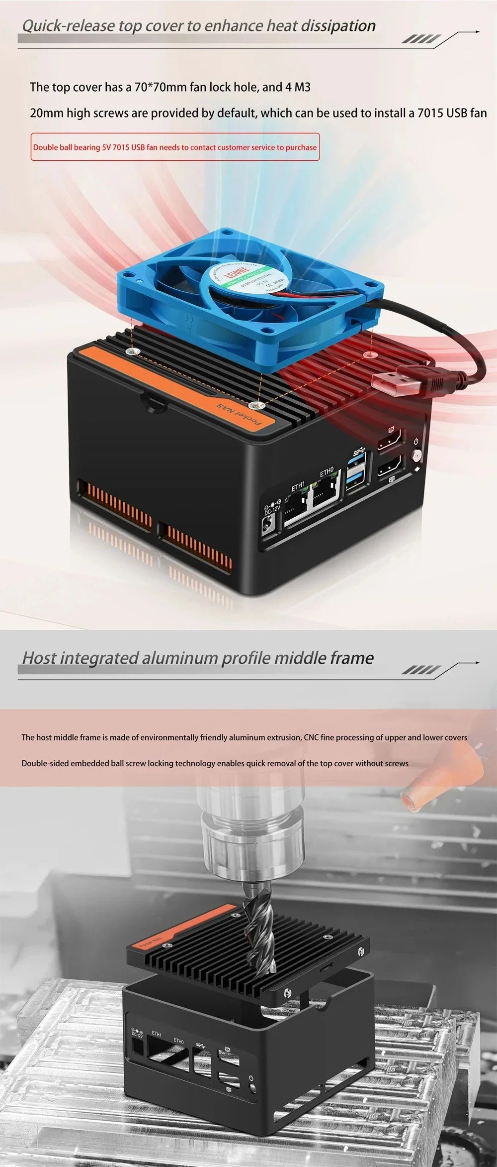 Hot 4 x NVMe Mini NAS Server 4 Bay NAS N100 i3 N305 Pocket PC with Dual LAN,Dual HDMI 2.0,USB3.2 Gen2,Support BT5.4/WiFi6/WiFi7