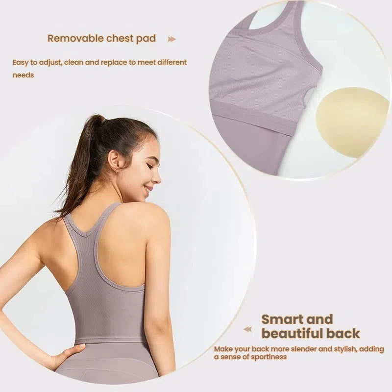Áo Tập Yoga & Chạy Bộ Hở Lưng Dây Chéo Nữ Tính - Daisan Mart