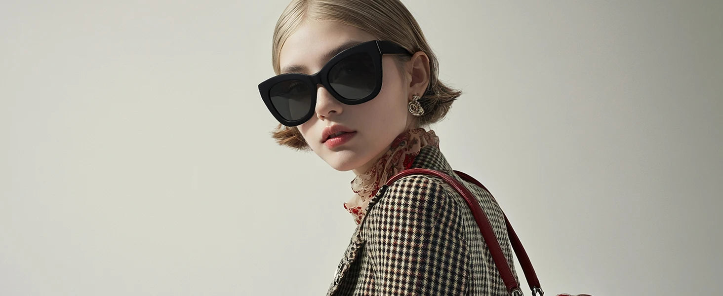 ZENOTTIC Handmade Acetate Polarized Sunglasses Fashion Square Shade UV400 Protection Sun Glasses for Women - Daisan Mart