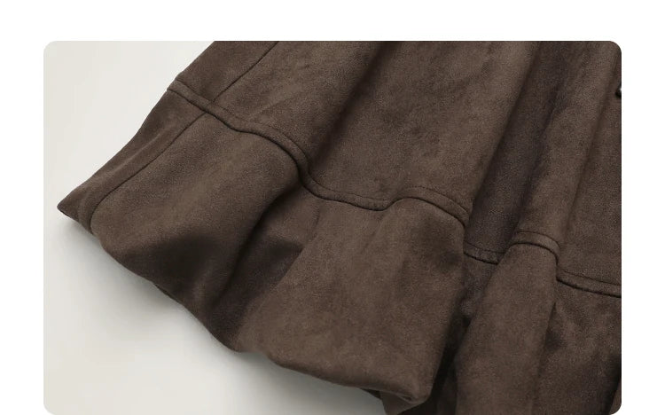 Chân Váy Nữ CHIC VEN Dáng Chữ A Hoa Retro Xuân Thu