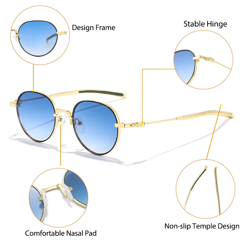 Unisex Retro Metal Sunglasses Party Style