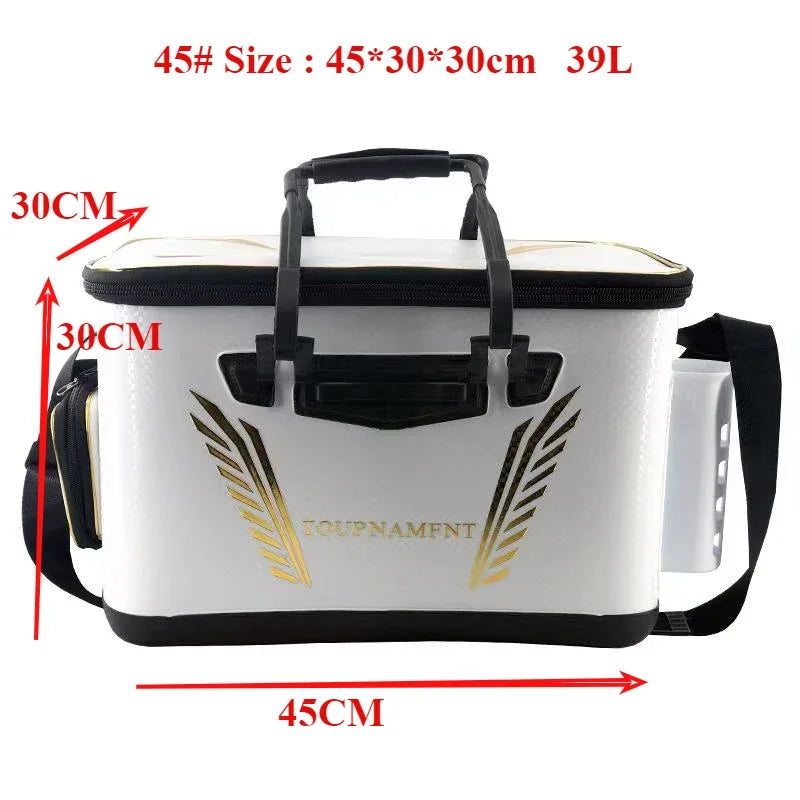 36cm 40cm 45cm Thicken EVA Live Fish Box Unfoldable Fishing Bait Tank Bucket Camping Outdoor Fishing Tackle Equipment