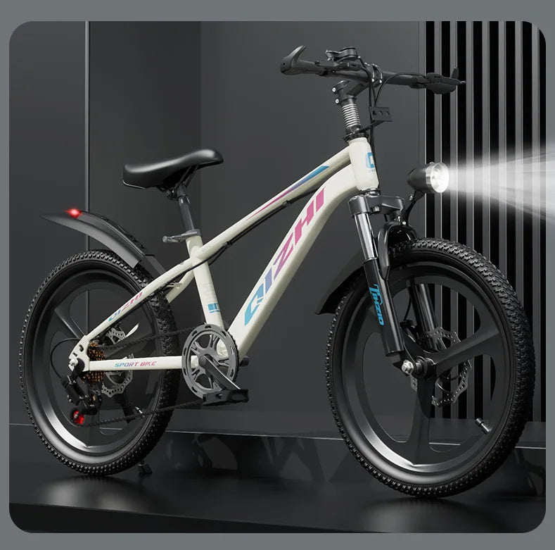 WOLFACE 20/22 Inch Unisex Road Bike Aluminum Alloy Frame Single Speed ​​Children's Mountain Bike Disc Brake Portable Adult Scooter