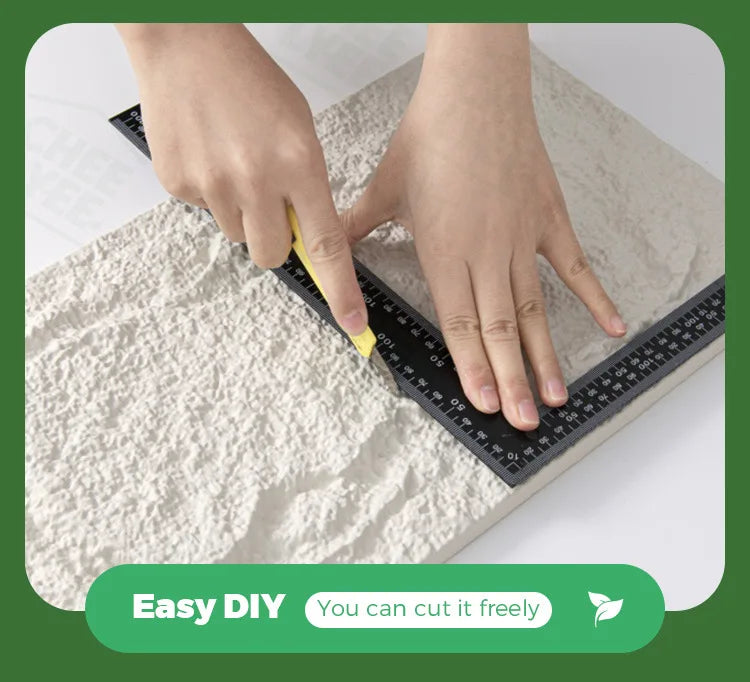 Tấm ốp tường đá 3D PU chống trượt ngoài trời 25x45