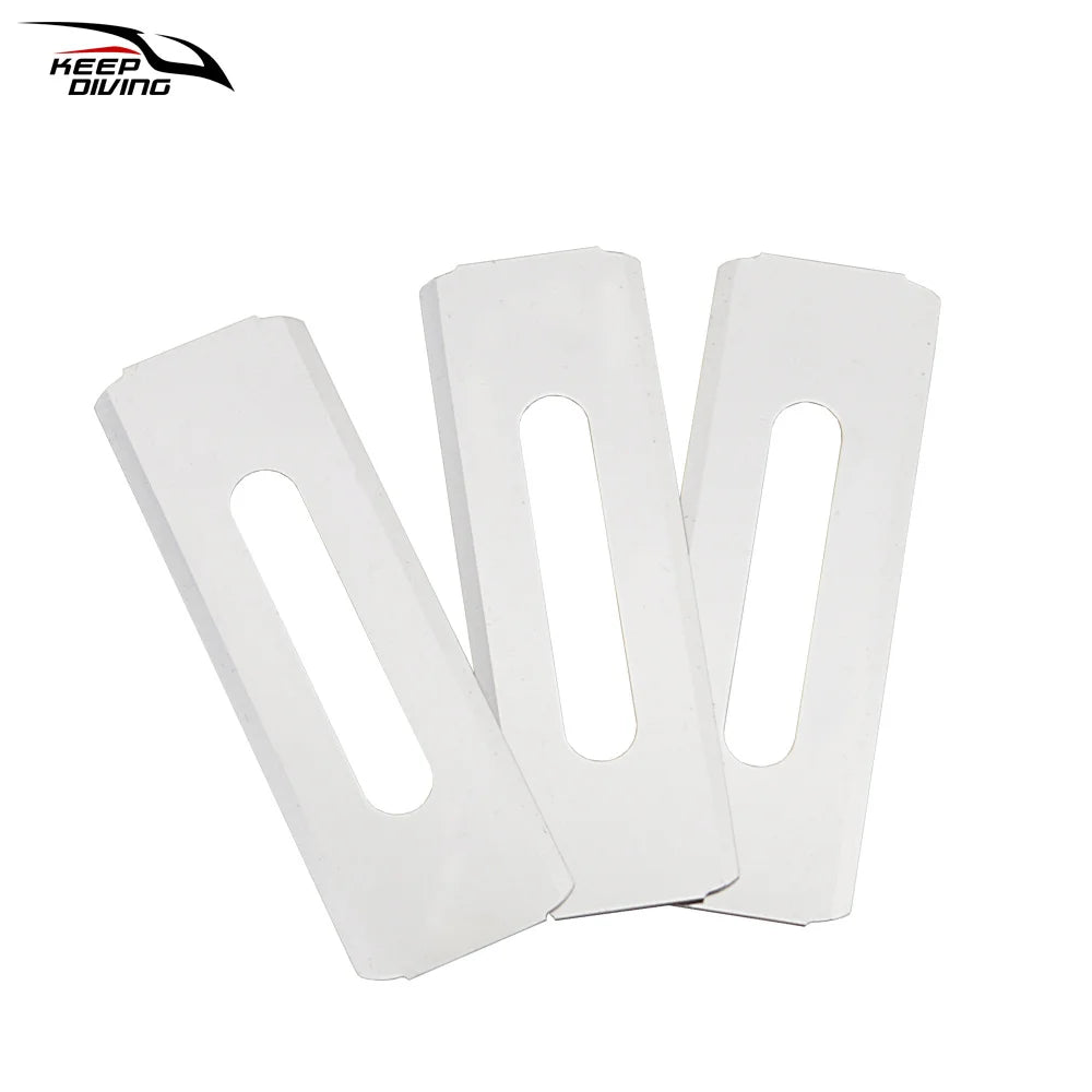 3PCS/lot Replaced Blades for KEEP DIVING Cutting Special Knife Line Cutter Ceramic/Titanium Plated/Stainless Steel Blade Secant