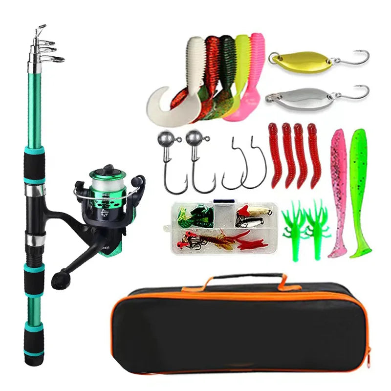 Full Travel Fishing Rod Set with Reel &amp; Reel