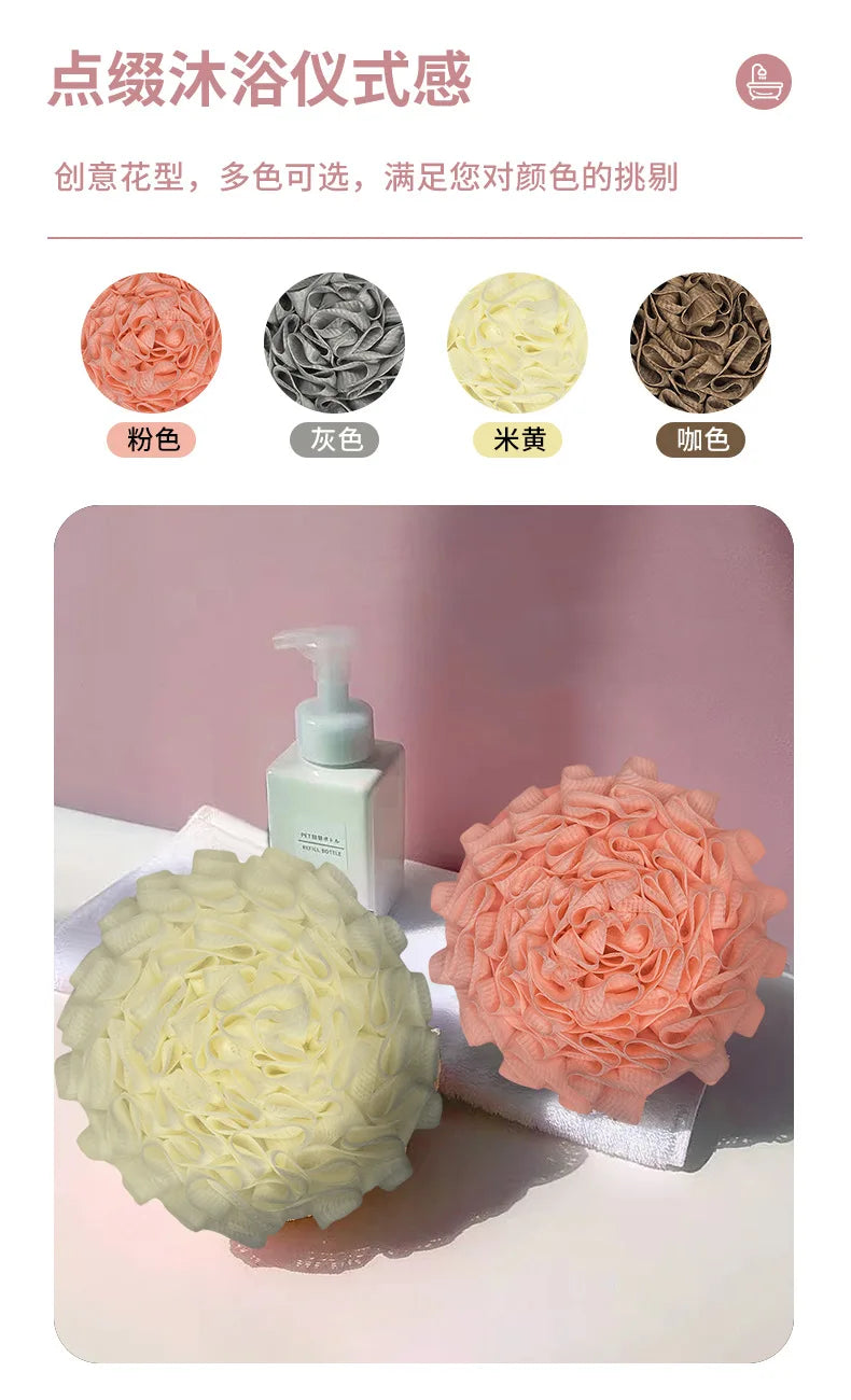 Bông Tắm 2 Trong 1 Lưới Kèm Túi Rút Đựng Xà Phòng