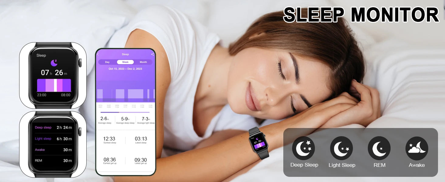 Đồng Hồ Thông Minh 1.85” Gọi, Chống Nước, Đa Thể Thao