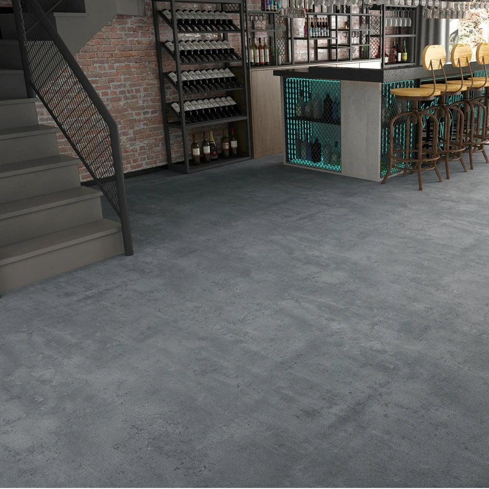 Retro Gray PVC Cement Wallpaper Self-Adhesive Waterproof Dark Gray Concrete Effect For Bedroom Living Room Decoration Stickers