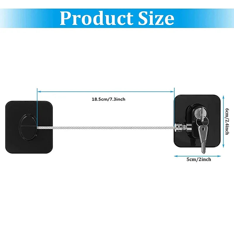 Baby Child Safety Lock Window Refrigerator Opening Security Cable Door Lock For Kids Safety Protector Protection Child Safety - Daisan Mart