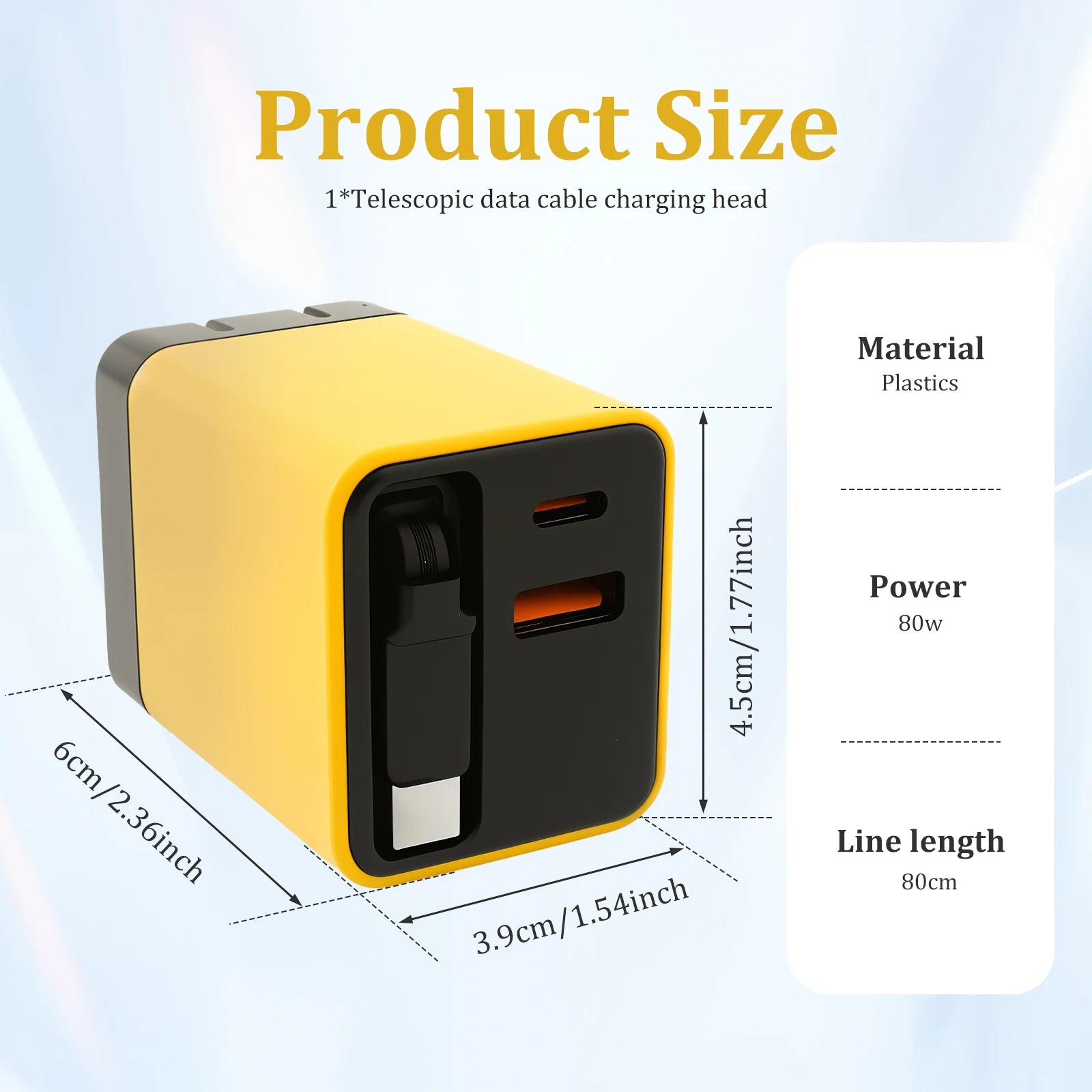 3in1 80W GaN Charger Compact Multi-function For Phone Laptop