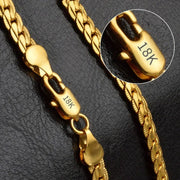 6mm Gold Silver Plated Necklace Couple Fashion