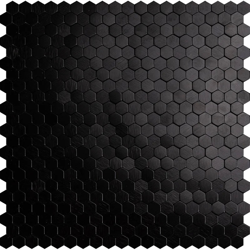 Mosaic Decorative Wall Stickers Aluminum-plastic Panel Self-Adhesive Moisture-proof Fireproof Bathroom Hexagon Tile Decoration