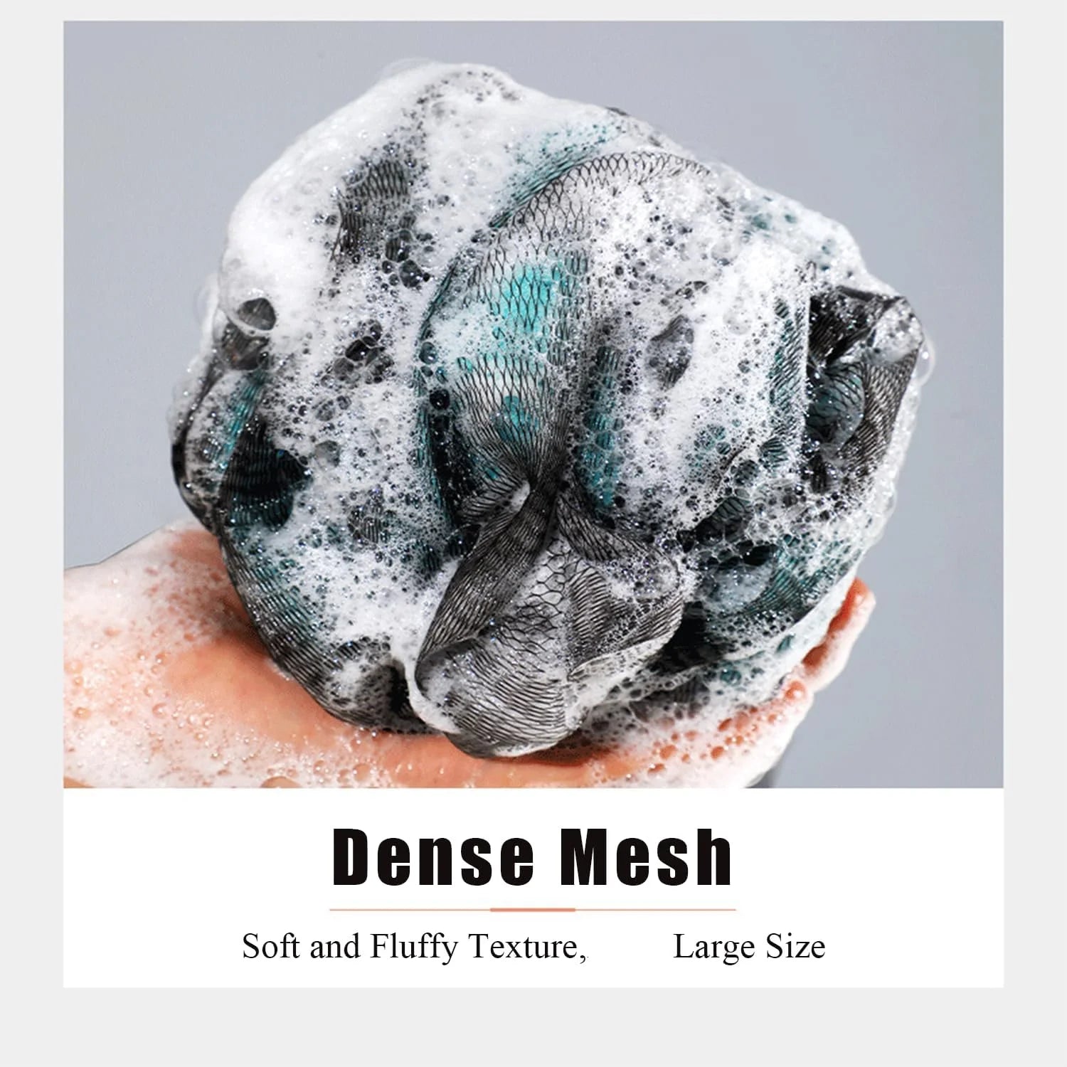 Set of 3 Multi-Color Exfoliating Bath Sponges Massage Spa