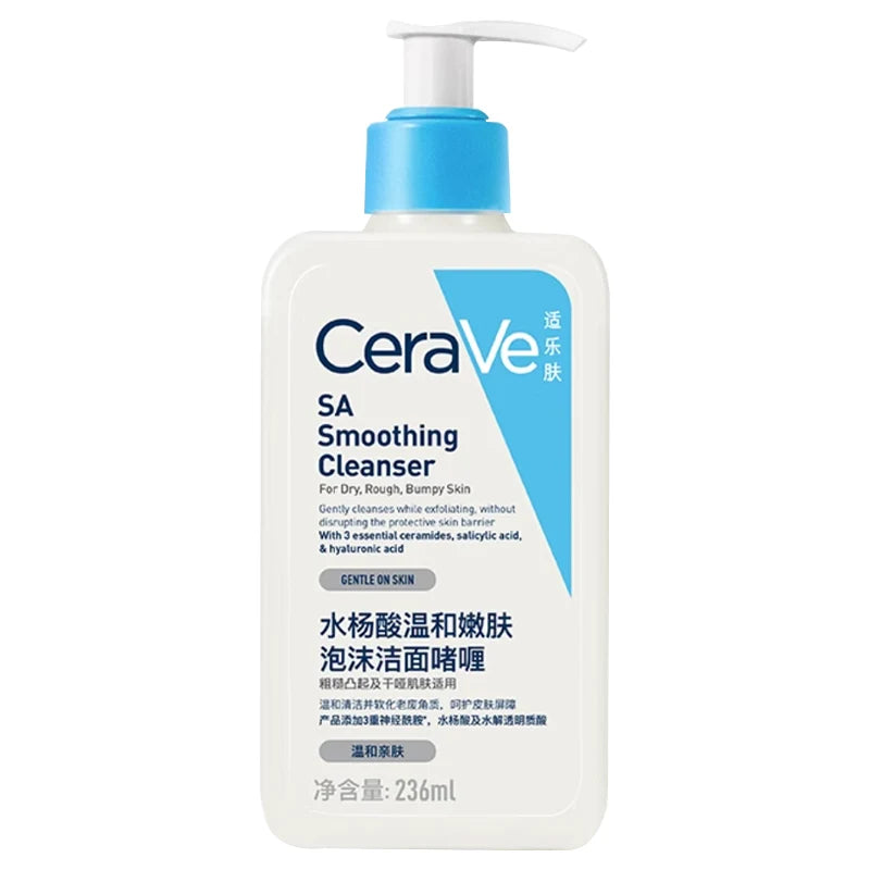 CeraVe SA Cleanser | Salicylic Acid Cleanser with Hyaluronic Acid, Niacinamide &amp; Ceramides BHA Exfoliant for Face |236ml