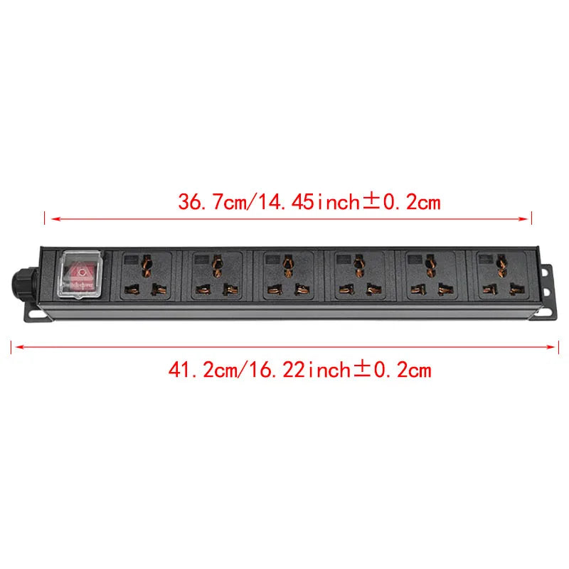 PDU Network Cabinet Rack Power Strip Distribution Outlet Units UK adaptation Universal Socket Compatible US AU Israel eu plug