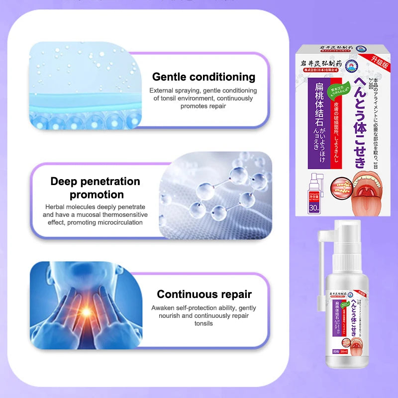 Nước Súc Miệng Tan Sỏi Amidan 30ml - Hơi Thở Thơm Mát - Daisan Mart