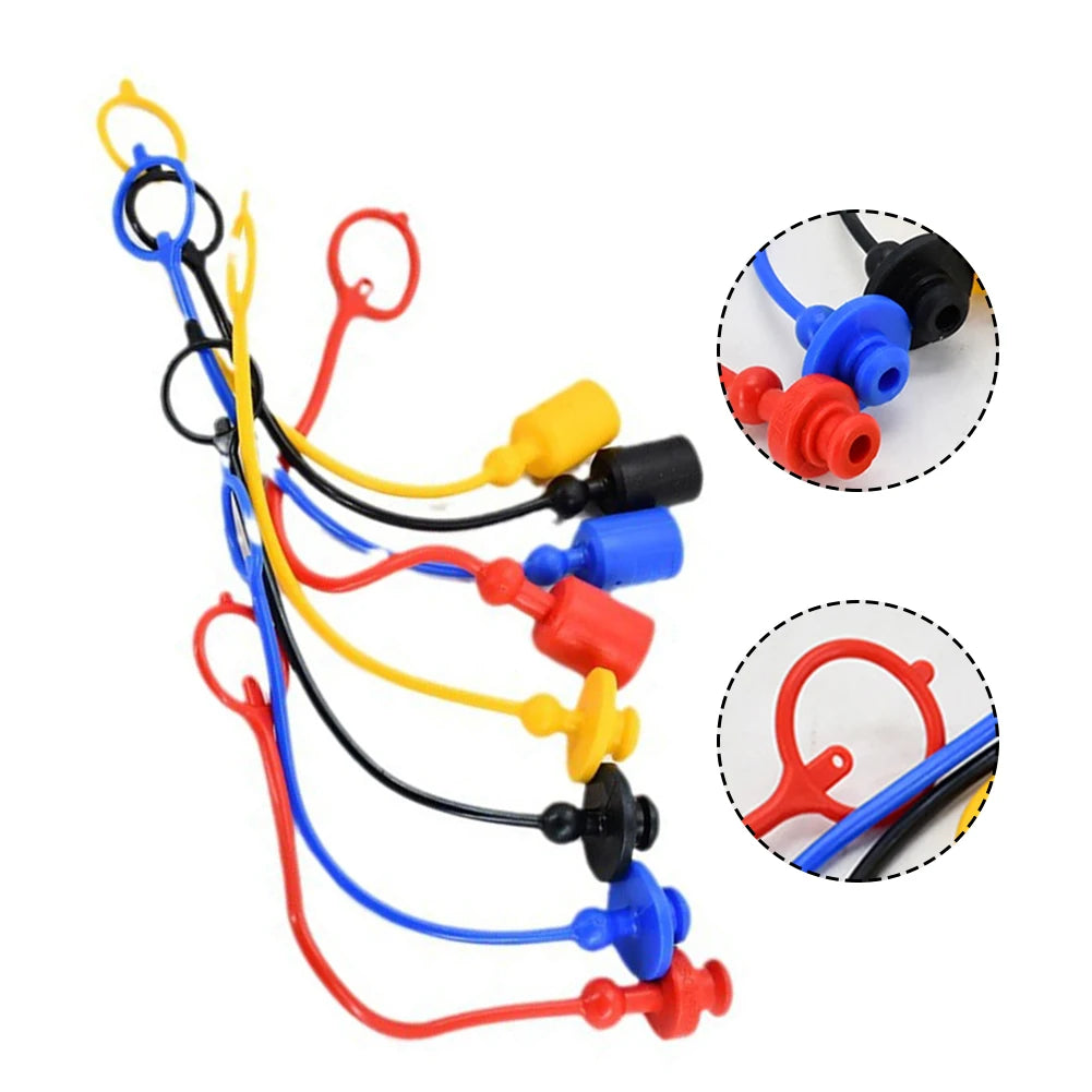 4 Pairs Of Hydraulic Quick Couplers Male Dust Cap And Female Plug Cover PVC Rubber Hydraulic Equipment Replacment Accessories