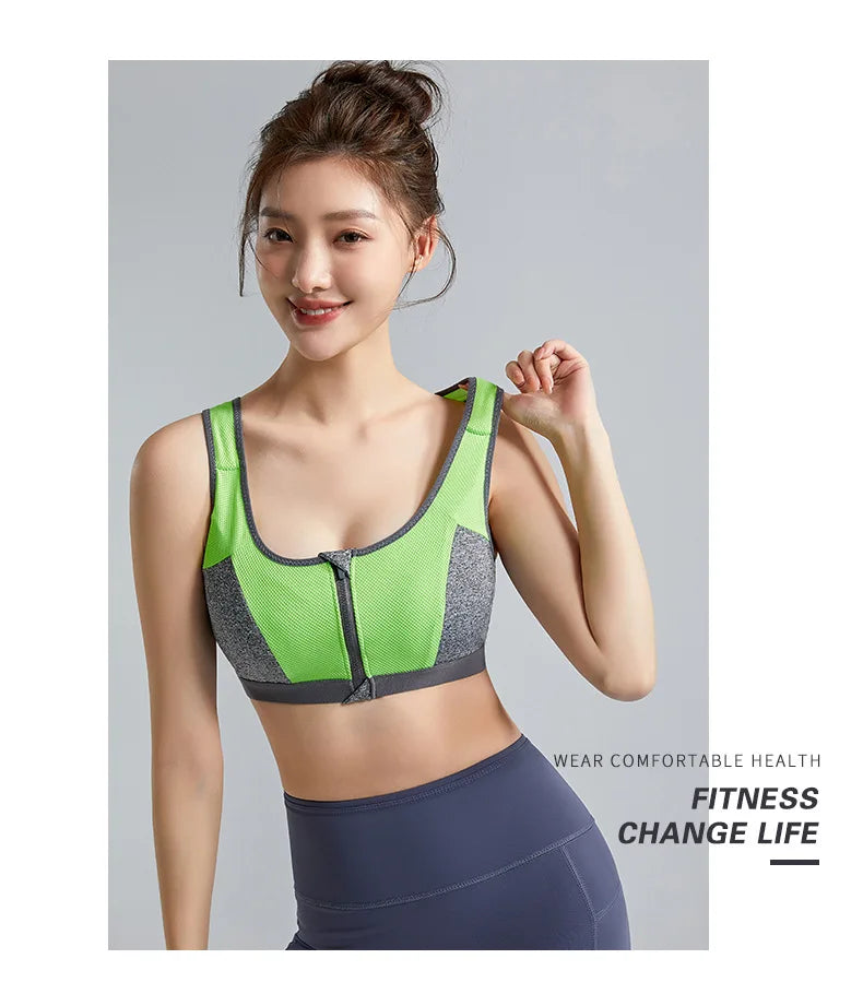 Áo Ngực Thể Thao Nữ - Hỗ Trợ, Nâng Đỡ, Khóa Kéo Trước - Daisan Mart