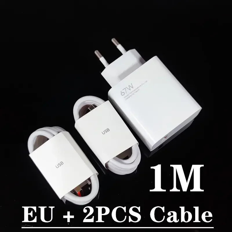67W charger Xiaomi EU Redmi Note 11 pro Fast charge 1M 1.5M 2M 6A Type C cable 65W 55W 33W For Redmi note 11 9 10 pro mi 11 Pro