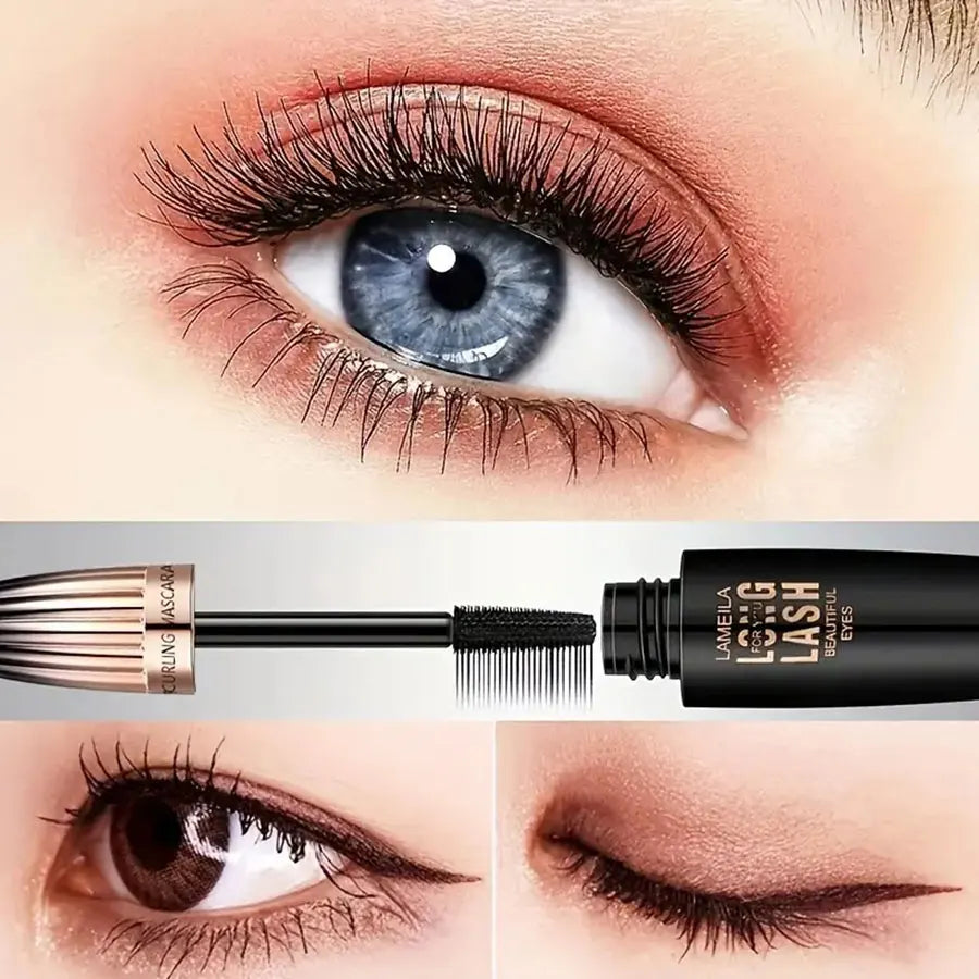 4D Waterproof Mascara, Thick, Long, Curled, Fluffy, Long-lasting