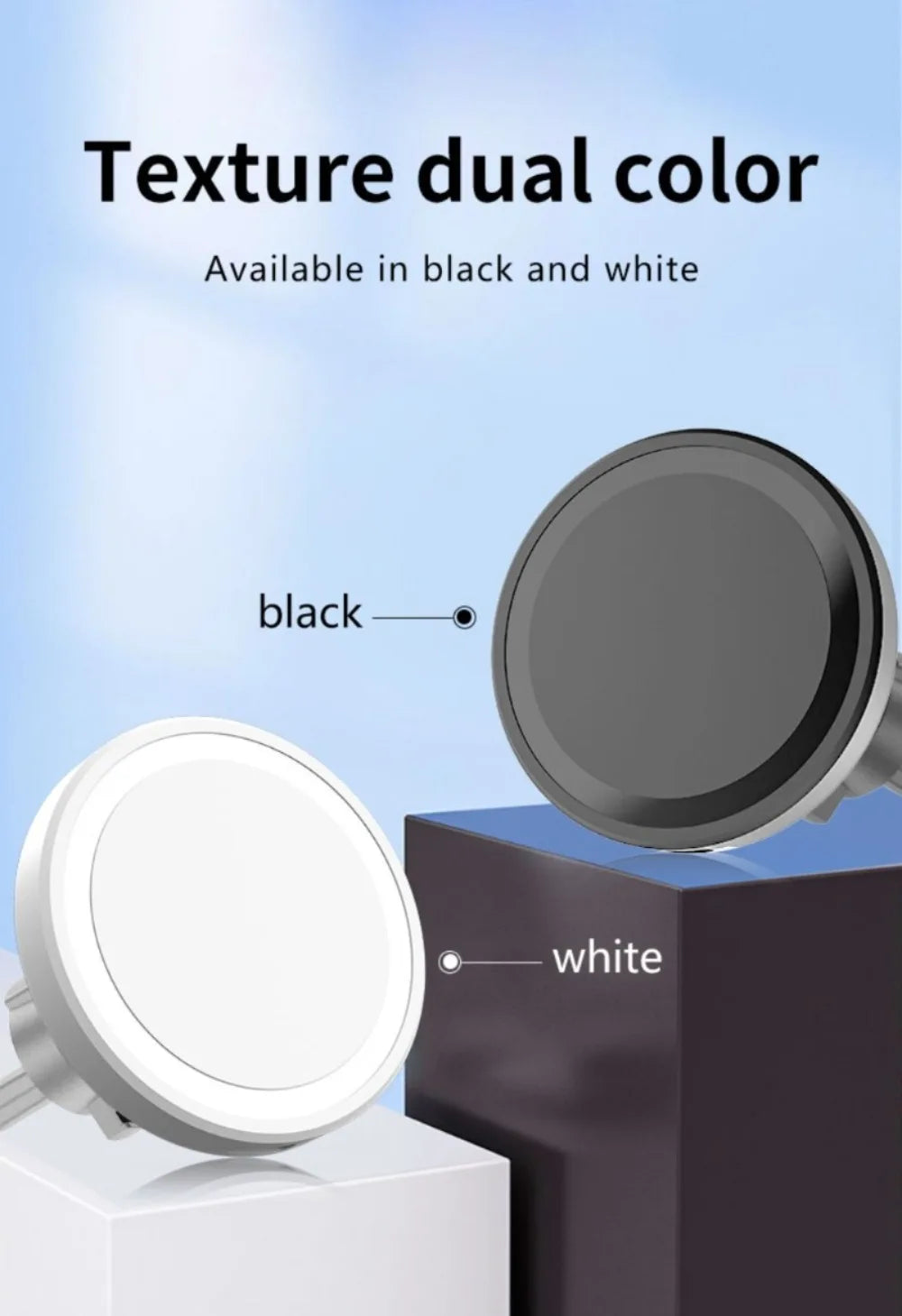 Magnetic Phone Wireless Charger Air Vent Holder For Magsafe iPhone 16 15 14 13 12 Pro Max Cellphone Fast Charging Bracket Stand