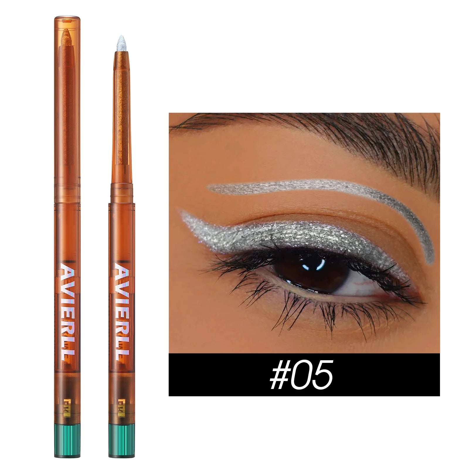 24h Long-lasting Color Changing Glitter Gel Eyeliner