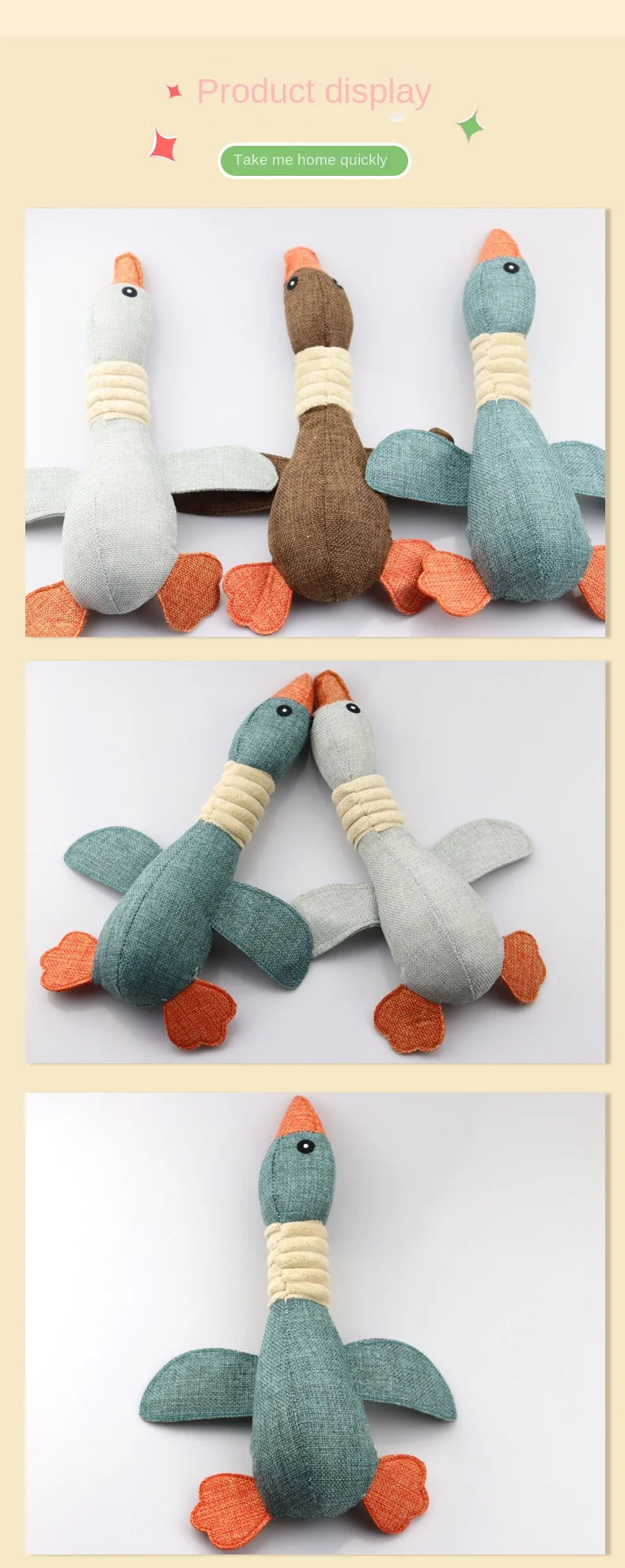 Pet Toys: Anti-Bite &amp; Noise Wild Goose