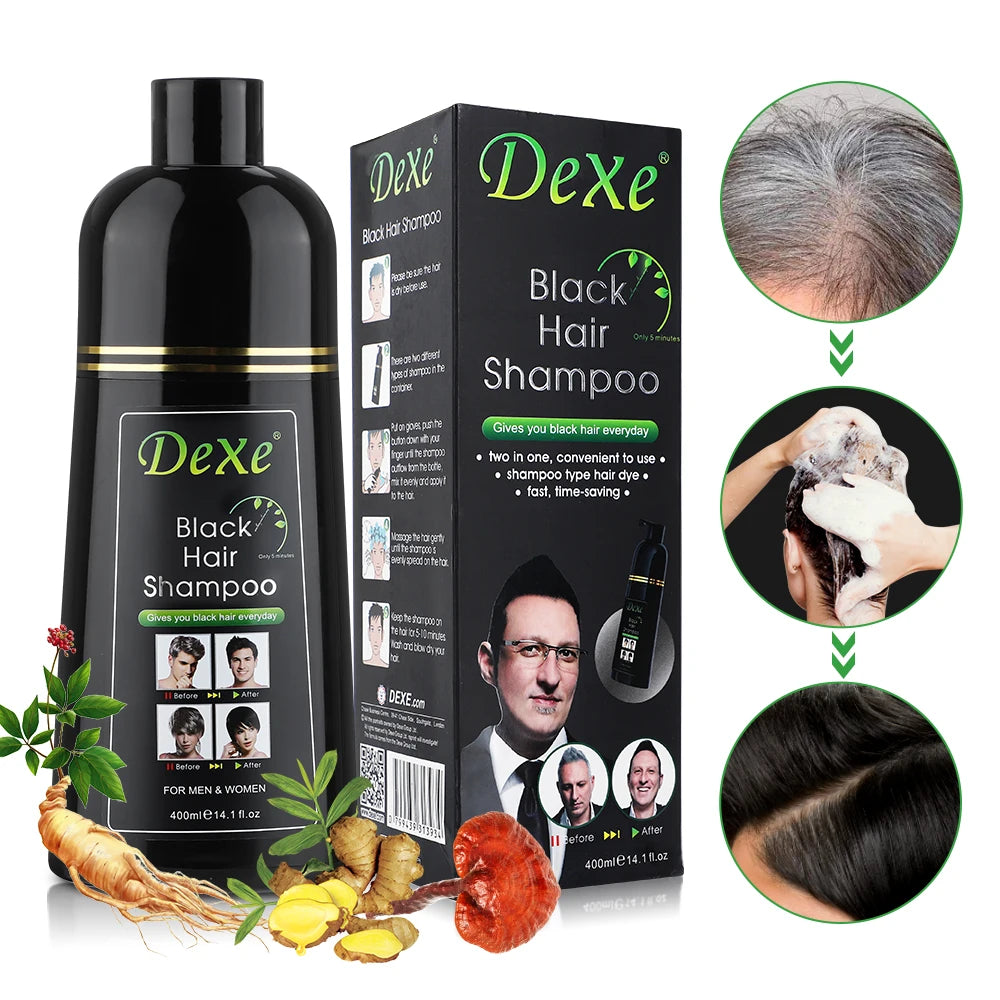 Herbal Black Hair Dye - Black Hair Shampoo 200/400ml