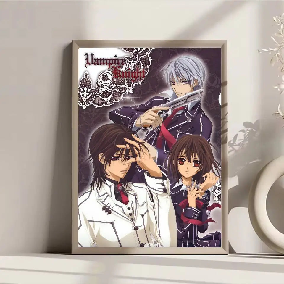 Anime Vampire Knight Poster Self-adhesive Art Waterproof Paper Sticker Coffee House Bar Room Wall Decor