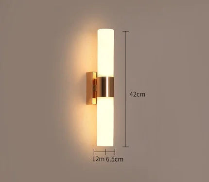 Modern Gold Tube LED Wall Lamp for Living Room Decoration