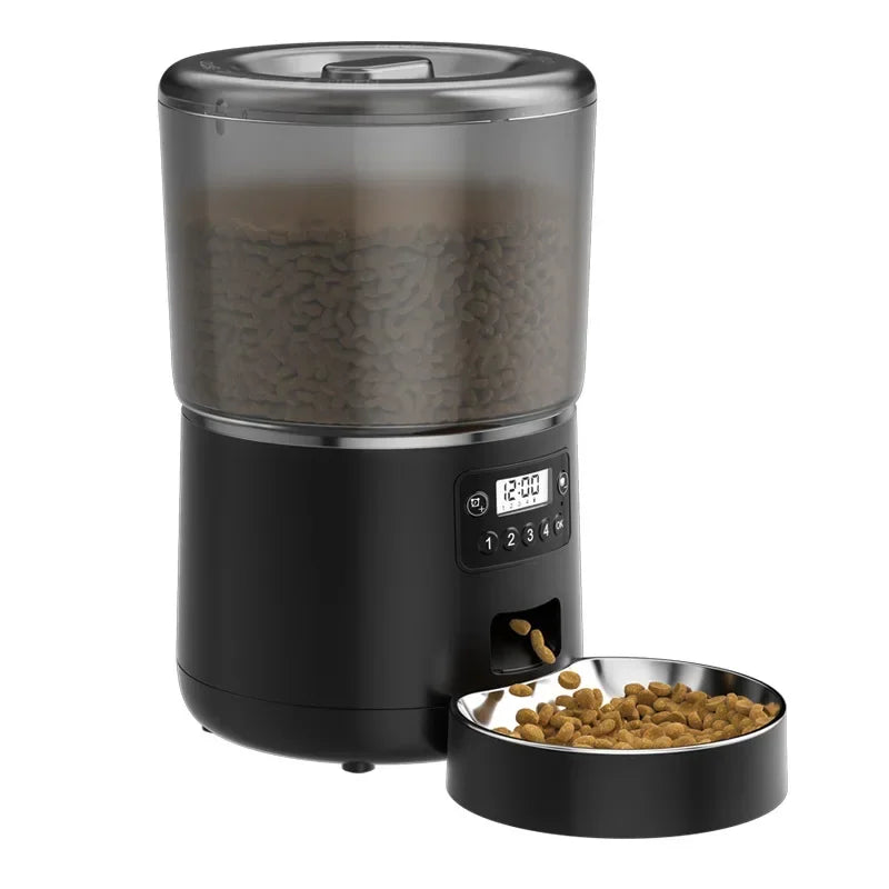 Pet Feeder Automatic Quantitative 4L Grain Storage Bucket Electric Intelligent Feeding Integrated Cat and Dog Feeding Machine - Daisan Mart