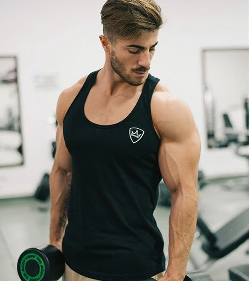 Áo Ba Lỗ Thể Hình Nam - Gym Cotton Không Tay - Daisan Mart