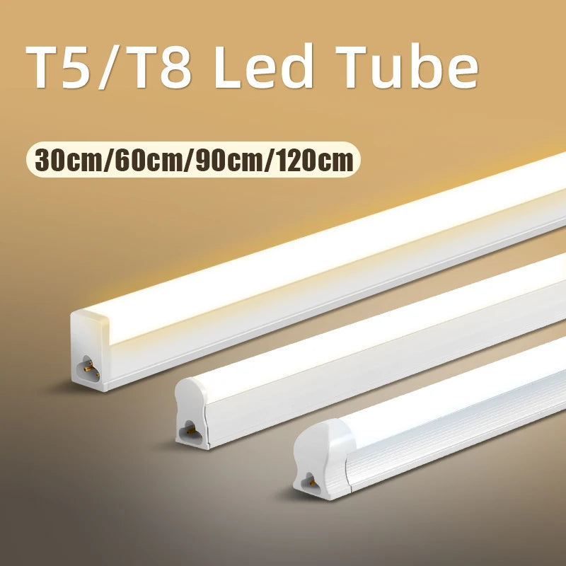 LED Tube Light T5 T8 90/120cm for Kitchen Cabinets, Offices, Homes