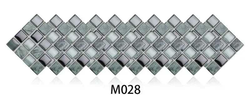 10pcs/set Marble Mosaic Tiles Wall Sticker Transfers Flat Covers for Kitchen Bathroom Stitching Stickers Self-adhesive Removable