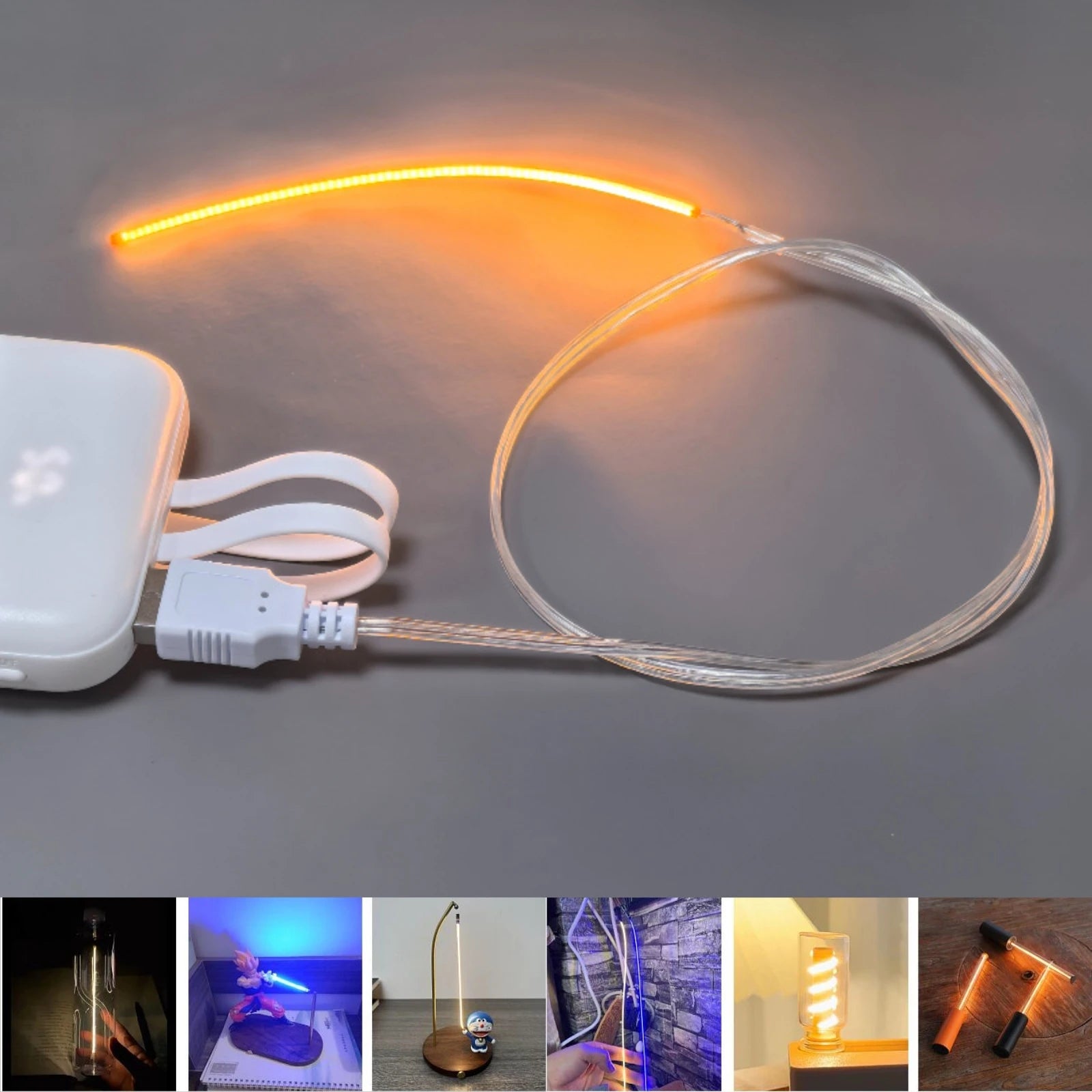 Đèn LED USB Dẻo 360° DIY Filament COB Edison 5V