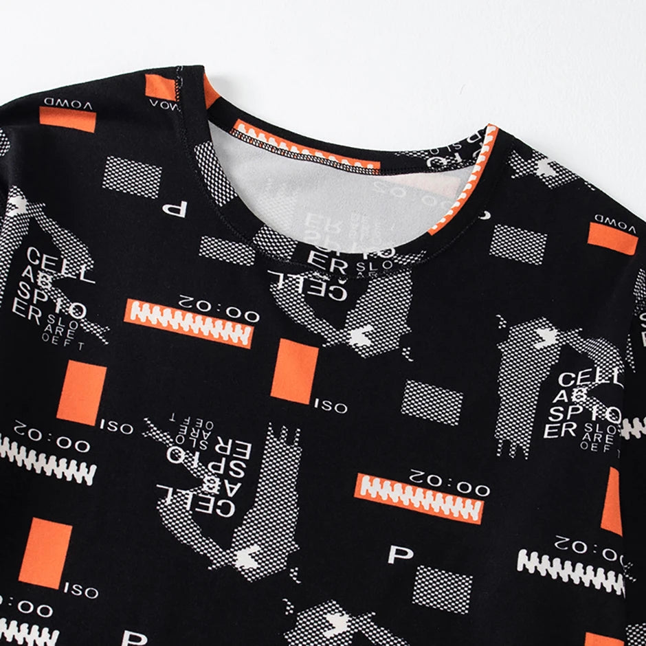 Men's Autumn Winter Camouflage Printed Underwear Set