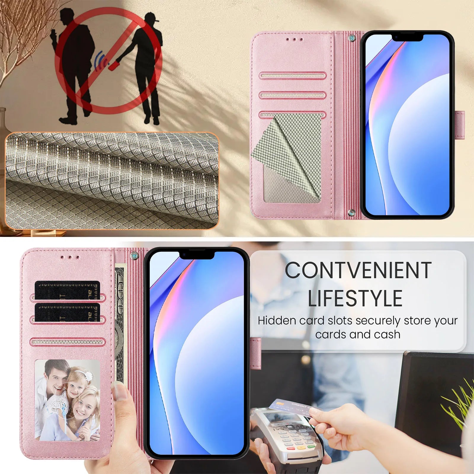 3D Bear Leather Wallet For iPhone - Multi-Functional Case