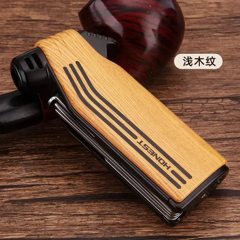 New Multifunctional Special Pipe Machine Oblique Fire Retro Open Fire Lighter Inflatable with Smoke Knife Pressure Stick Scraper - Daisan Mart