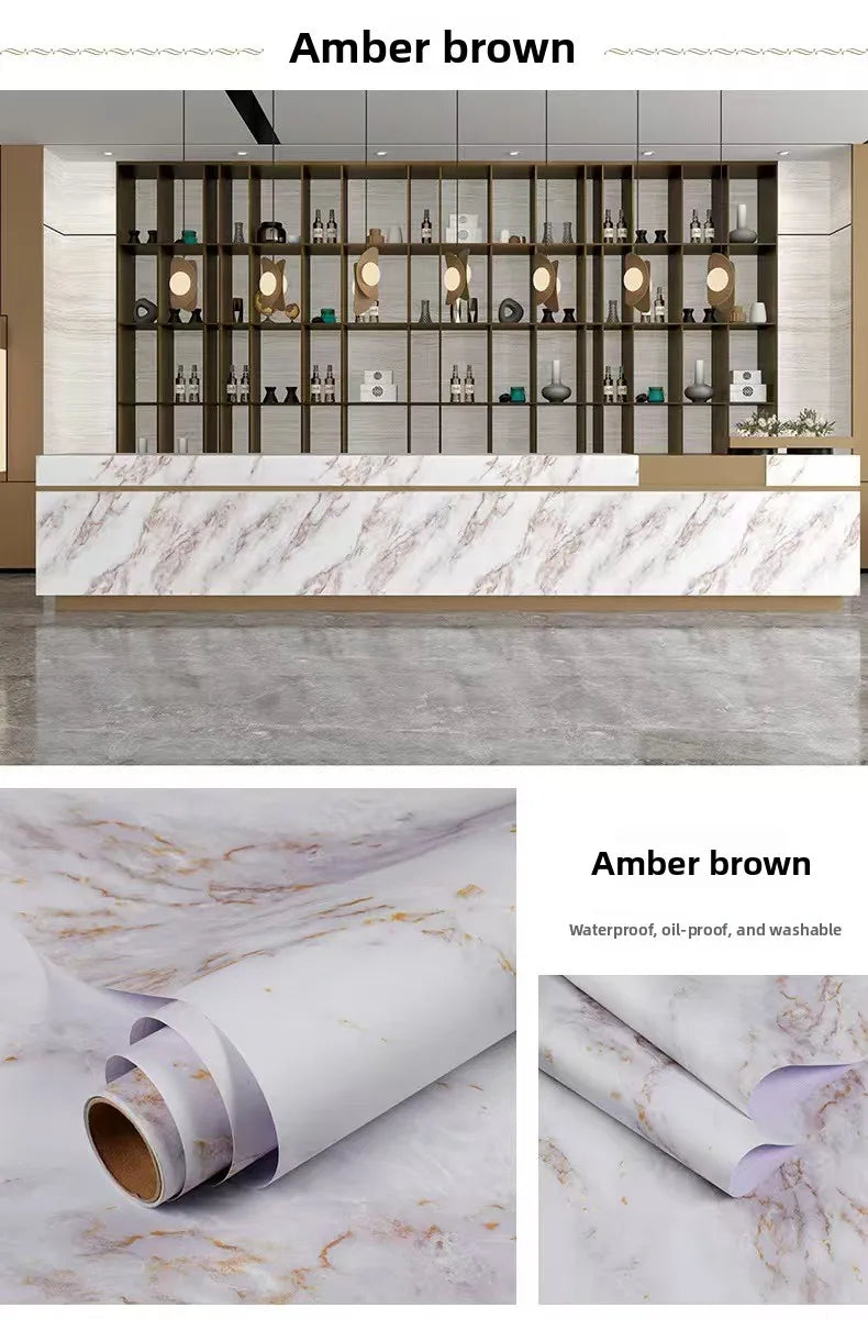 Decal Đá Cẩm Thạch Chống Thấm Dán Tủ Bếp 50cm