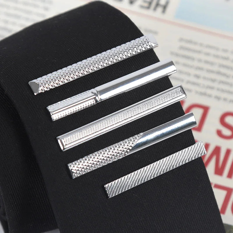 Kẹp Cà Vạt Nam Màu Bạc Thanh Lịch Phong Cách