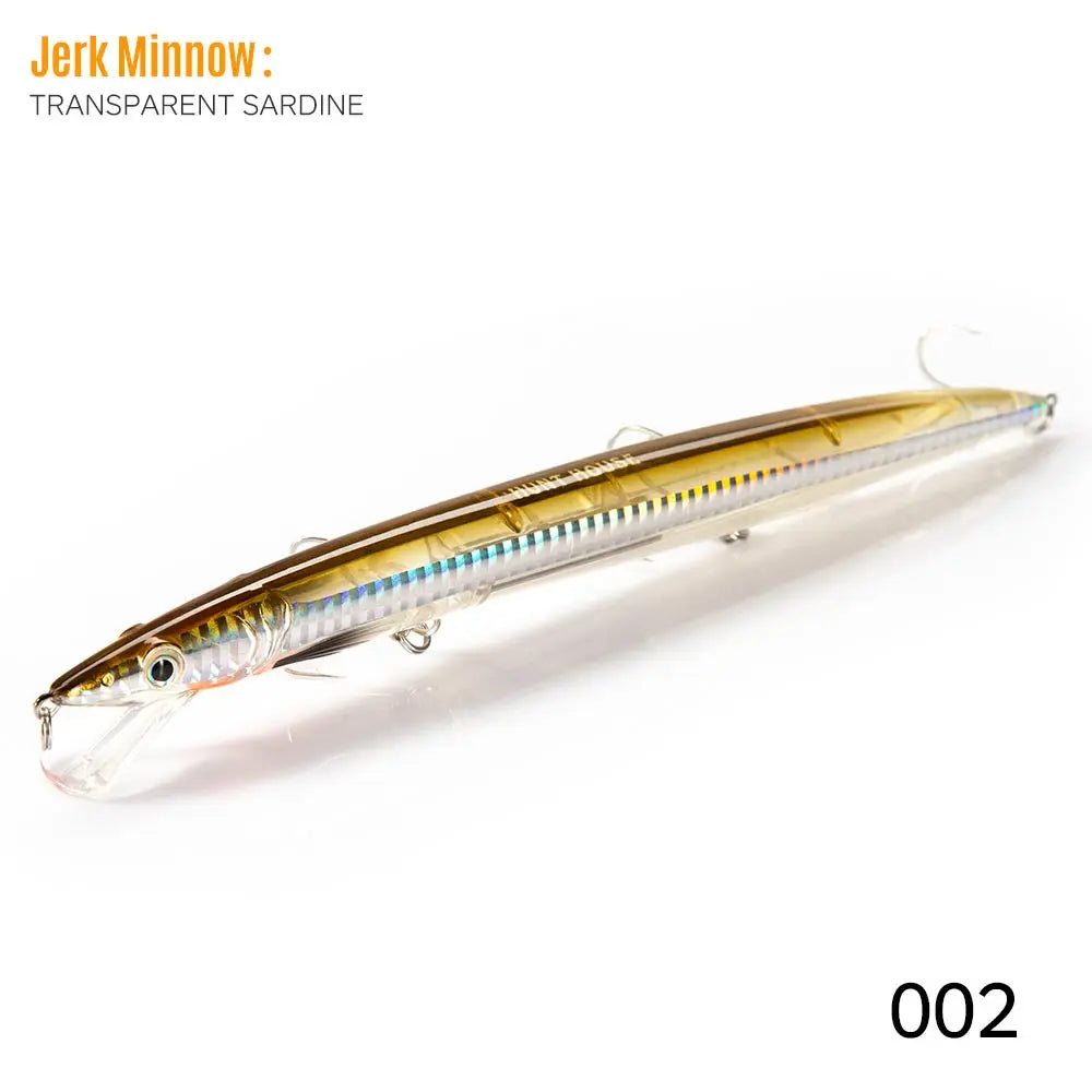 Hunthouse Floating Minnow Fishing Lure 143mm 14g Sandeel Jerkbait Wobblers Minnow Biat Fishing Tackle For Sea Bass Pike LW402